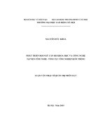 Phát triển đội ngũ cán bộ khoa học và công nghệ tại Viện Công nghệ  Tổng cục Công nghiệp quốc phòng (LV thạc sĩ)