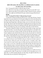 ĐỀ CƯƠNG TÔN GIÁO, TÍN NGƯỠNG VÀ CHÍNH SÁCH TÔN GIÁO TÍN NGƯỠNG CỦA ĐẢNG