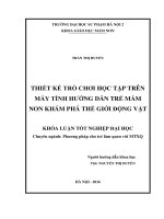 Thiết kế trò chơi học tập trên máy tính hướng dẫn trẻ mẫu giáo khám phá thế giới động vật