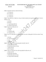 Đề thi thử THPT Quốc gia 2017 môn Địa  Sở GD Hà Tĩnh    