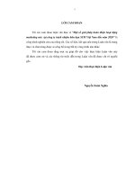 Một số giải pháp hoàn thiện hoạt động marketing mix tại công ty trách nhiệm hữu hạn SYM Việt Nam đến năm 2020