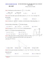300 ĐỀ THI THỬ MÔN TOÁN – TRẮC NGHIỆM 2017 – CÓ LỜI GIẢI CHI TIẾT ĐÃ ĐƯỢC THẨM ĐỊNH – IN DÙNG NGAY – ĐỀ 7