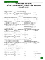 Ngân hàng câu hỏi trắc nghiệm (Đã thẩm định  Các trường nộp Sở)  SỐ PHỨC  FILE WORD  CÓ ĐÁP ÁN