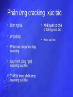 slide Phản ứng cracking  xúc tác