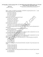 Đề thi thử THPT Quốc gia 2017 môn GDCD  Sở GD Hà Tĩnh  