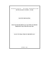 Đào tạo nguồn nhân lực tại Công ty Trách Nhiệm Hữu Hạn Thương Mại VHC (LV thạc sĩ)