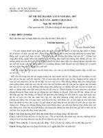 Đề thi thử THPT Quốc gia 2017 môn Văn  THPT Trần Hưng Đạo lần 2  
