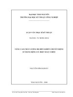 NÂNG CAO CHẤT LƯỢNG HỆ ĐIỀU KHIỂN CHUYỂN ĐỘNG SỬ DỤNG ĐỘNG CƠ ĐIỆN XOAY CHIỀU