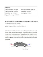 CRUISE CONTROL SYSTEM IN MATLAB, SIMULINK