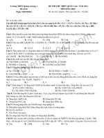 Đề thi thử THPT Quốc gia 2017 môn Hóa THPT Quảng Xương 1  