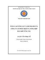 Nâng cao năng lực cạnh tranh của công ty cổ phần dịch vụ tổng hợp dầu khí Vũng Tàu