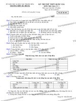 Đề thi thử THPT Quốc gia 2017 môn Địa  THPT Hà Trung  