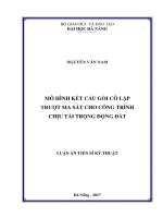 Mô hình kết cấu gối cô lập trượt ma sát cho công trình chịu tải trọng động đất 