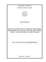 Một số giải pháp nâng cao hiệu quả hoạt động kinh doanh tại Ngân hàng thương mại cổ phần Á Châu Chi Nhánh Đồng Nai đến năm 2020