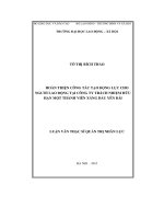 Hoàn thiện công tác tạo động lực cho người lao động tại Công ty Trách nhiệm hữu hạn Một thành viên Xăng dầu Yên Bái (LV thạc sĩ)