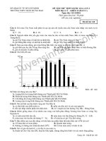 Đề thi thử THPT Quốc gia 2017 môn Địa  THPT Trần Hưng Đạo lần 2  