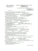 Đề thi thử THPT Quốc gia môn Lịch sử THPT Yên Lạc 2017 lần 1