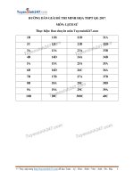 Hướng dẫn giải đề thi minh họa môn Lịch sử  KHXH 2017