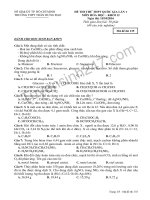 Đề thi thử THPT Quốc gia 2017 môn Hóa THPT Trần Hưng Đạo lần 1 