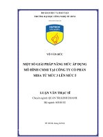 Một số giải pháp nâng mức áp dụng mô hình CMMI tại công ty cổ phần Misa từ mức 3 lên mức 5