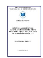 MÔ HÌNH ĐÁNH GIÁ MỨC ĐỘ CĂNG THẲNG TÀI CHÍNH HỆ THỐNG NGÂN HÀNG VIỆT NAM (STRESS TEST) ÁP DỤNG PHƯƠNG PHÁP VAR