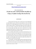 Báo cáo thực tập kế toán Chi phí sản xuất và tính giá thành sản phẩm tại công ty cổ phần xi măng Tiên Sơn