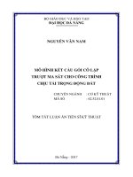 Mô hình kết cấu gối cô lập trượt ma sát cho công trình chịu tải trọng động đất (TT) 