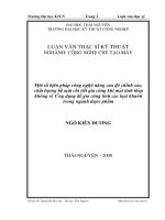 Một số biện pháp công nghệ nâng cao độ chính xác, chất lượng bề mặt chi tiết gia công khi mài tinh thép không rỉ. Ứng dụng để gia công tinh các loại khuôn trong ngành dược phẩm