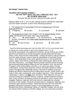 Đề thi thử THPTQG môn Anh 2017  THPT Quảng Xương 1  