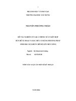 Nghiên cứu quá trình xử lý kết hợp bùn bể tự hoại và rác hữu cơ bằng phương pháp sinh học kỵ khí ở chế độ lên men nóng tt 