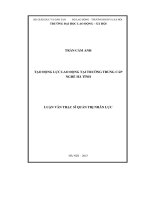 Tạo động lực lao động tại trường Trung cấp nghề Hà Tĩnh (LV thạc sĩ)