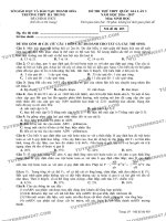 Đề thi thử THPT Quốc gia 2017 môn Sinh  THPT Hà Trung  