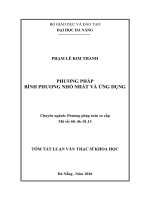 Phương pháp bình phương nhỏ nhất và ứng dụng 