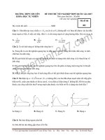 Đề thi thử THPT Quốc gia 2017 môn Lý  THPT Chuyên KHTN lần 1  