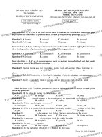 Đề thi thử THPT Quốc gia 2017 môn Tiếng anh  THPT Hà Trung  