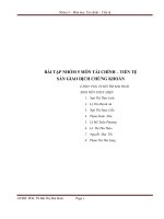 Lý thuyết tài chính tiền tệ: Sàn giao dịch chứng khoán