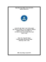 Chuyên đề thực tập tổng hợp kế toán lương và các khoản trích theo lương tại công ty cổ phần sản xuất thương mại Thái Vinh