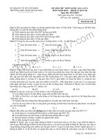 Đề thi thử THPT Quốc gia 2017 môn Sinh  THPT Trần Hưng Đạo lần 2  