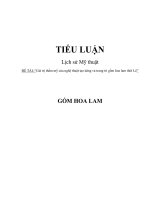 Giá trị thẩm mỹ của nghệ thuật tạo dáng và trang trí gốm hoa lam thời Lê