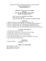 CHUYÊN đề hệ THỐNG điều KHIỂN ĐỘNG cơ TOYOTA VIOS