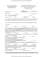 Đề thi thử  môn vật lý truong THPT chuyen thoai ngoc hau có đáp án chi tiết