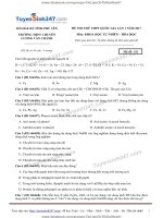 Đề thi thử đại học môn hóa trường THPT chuyên lương văn chánh   lần 1 có đáp án giải chi tiết 