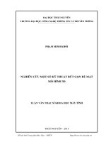 Nghiên cứu một số kỹ thuật rút gọn bề mặt mô hình 3d 