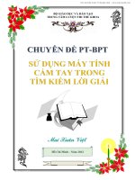 Su dung may tinh cam tay trong tim kiem loi giai PT - BPT - Mai Xuan Viet