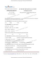Đề thi thử đại học môn hóa trường THPT nghi lộc 4   lần 1 có đáp án giải chi tiết 