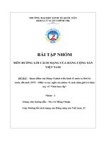 Quan điểm của đảng về phát triển kinh tế nước ta thời kỳ trước đổi mới (1975   1986)