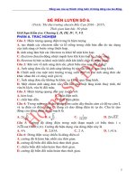 Đề thi thử  môn vật lý trường THPT chuyên bắc cạn có đáp án chi tiết