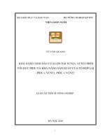 Năng suất sinh sản của lợn nái VCN21, VCN22 phối với đực PiDu và khả năng sản xuất của tổ hợp lai PiDu x VCN21, PiDu x VCN22 (LA tiến sĩ)