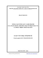Nâng cao năng lực cạnh tranh của Ngân hàng Thương mại Cổ phần Đầu Tư và Phát triển Thái Nguyên