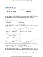 Đề thi thử đại học TRƯỜNG THPT CHUYÊN KHTN lần 3 năm 2017 có đáp án giải chi tiết 